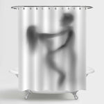 Mysterious Shadow Sexy Couple Lover Shower Curtain - Grey