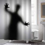 Abstract Male Hands Shadow Horror Shower Curtain - Black