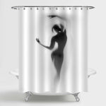 Sexy Dancer Woman Naked Body Shower Curtain - Grey