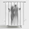 Naked Love Couple Body Shower Curtain - Grey