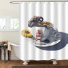 Cup of Tea as Bathtub and Leisure Elephant Taking a Shower Shower Curtain