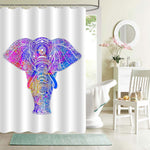 Watercolor Elephant Psychedelic Pop Art Shower Curtain - Multicolor