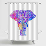 Watercolor Elephant Psychedelic Pop Art Shower Curtain - Multicolor