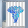 Indian Elephant Shower Curtain - Blue