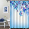 Orchids Flowers Shower Curtain - Blue