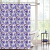 Hand Painted Rose Florals Shower Curtain - Purple