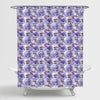 Hand Painted Rose Florals Shower Curtain - Purple