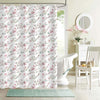 Hand Drawn Apple Tree Branches and Flowers Shower Curtain