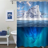 Antarctic Iceberg in the Ocean Shower Curtain - Blue White