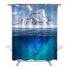 Antarctic Iceberg in the Ocean Shower Curtain - Blue White