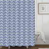 Hand Drawn Ocean Sea Shells Shower Curtain - Light Blue