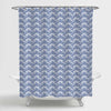 Hand Drawn Ocean Sea Shells Shower Curtain - Light Blue