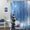 Classic Japanese Garden Natural Alternative Therapy Shower Curtain - Blue