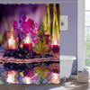 Asian Garden Pond Spa Zen Shower Curtain - Purple