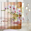 Spa Zen Garden Ponod Shower Curtain - Coral