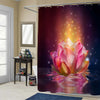 Asian Zen Magic Flower Floating on Water Shower Curtain - Pink