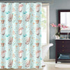 Vintage Watercolor Easter Rabbits and Spring Flowers Shower Curtain - Pink Green