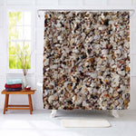 Endless Amount of Shells on Sea Shore Shower Curtain - Brown