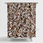 Endless Amount of Shells on Sea Shore Shower Curtain - Brown