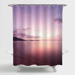Tropical Beach Sunrise at KOH Samui Island Thailand Shower Curtain - Purple