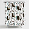 Llama with Cactus Shower Curtain - Multicolor