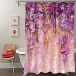 Abstract Watercolor Painting Flowers Shower Curtain - Purple Pink