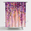 Abstract Watercolor Painting Flowers Shower Curtain - Purple Pink