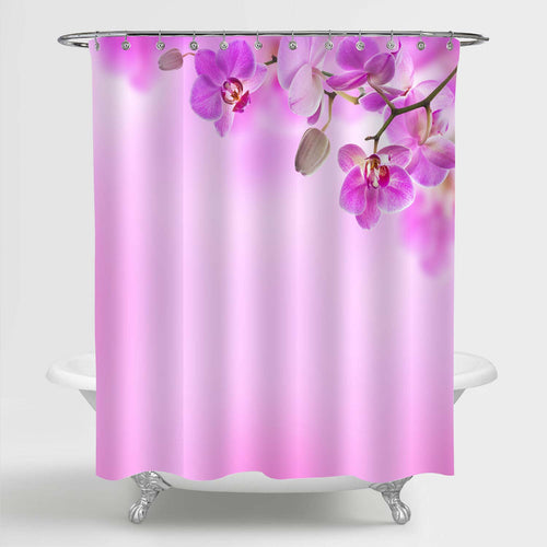 Orchids Florals Shower Curtain - Pink