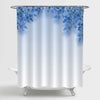 Blooming Flowers Shower Curtain - Blue