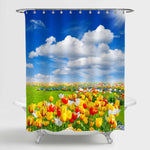 Tulip Flowers Field Shower Curtain - Multicolor