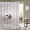 Mature Elk Walking in Tall Grass Nature Scenic Shower Curtain - Sand
