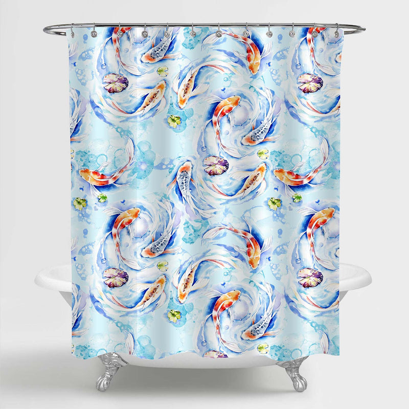 Koi Fish Shower Curtain - MitoVilla