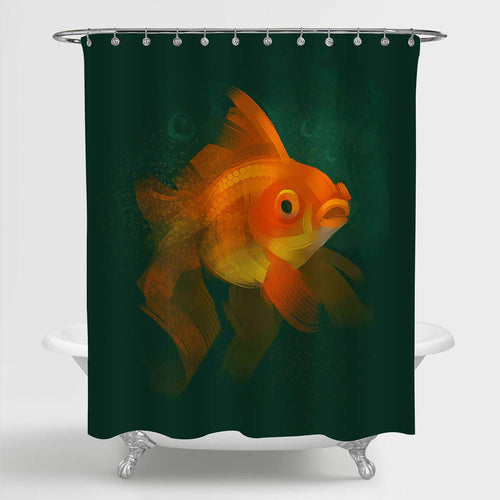 Goldfish Shower Curtain - Red Green