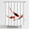 Chinese Traditional Distinguished Gorgeous Fish Shower Curtain