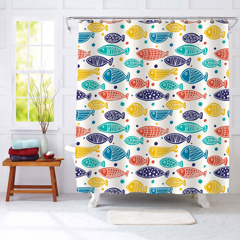 Fishes Shower Curtain - Colorful