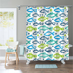 Simple Fishes Shower Curtain - Colorful