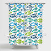 Simple Fishes Shower Curtain - Colorful