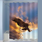 White Tailed Sea Eagle Shower Curtain - Brown Blue