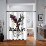 American Indian Chief Headdress Eagle Shower Curtain - Brown