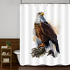 Watercolor Bald Eagle Shower Curtain - Brown