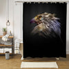 Head of Hawk Shower Curtain - Brown Black