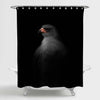 Pale Chanting Goshawk Portrait Shower Curtain - Black