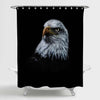 American Bald Eagle Portrait Shower Curtain - Black White