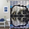 Polar Bear on the Cliff Shower Curtain