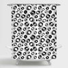 Black and White Circle Pattern Shower Curtain