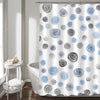 Abstract Grunge Circle Shower Curtain - Blue Black