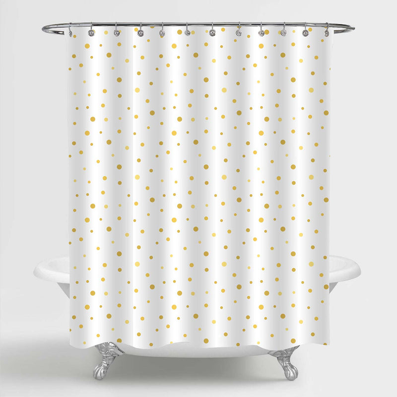 Polka Dots Shower Curtain - Gold