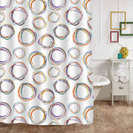 Abstract Circle Shower Curtain - Multicolor