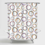 Abstract Circle Shower Curtain - Multicolor