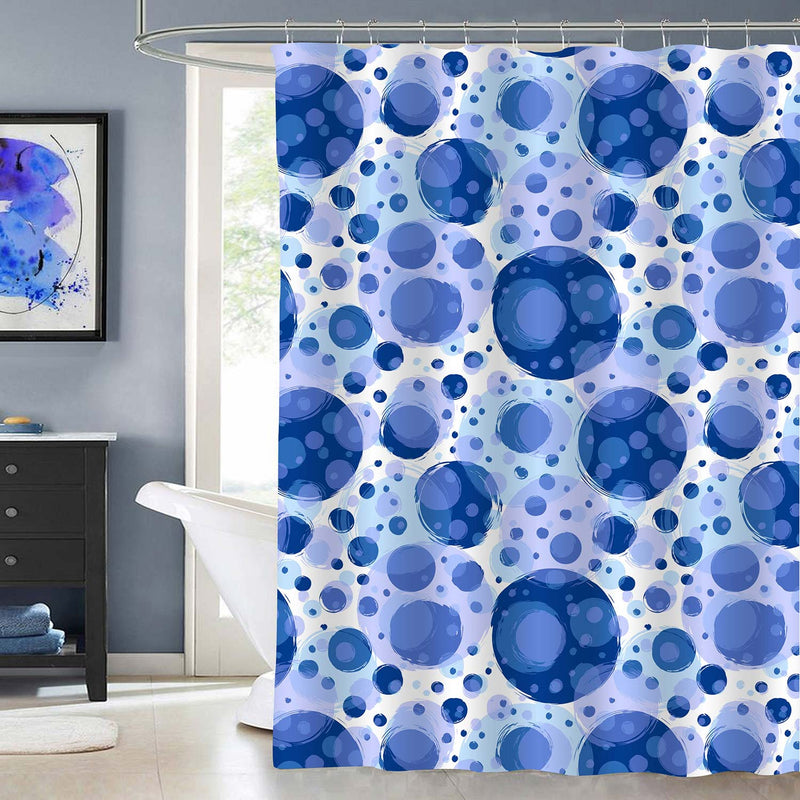 Abstract Polka Dot Shower Curtain - Blue